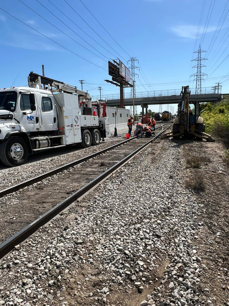 rail construction repair railroad derailment  m&k track switch rehab